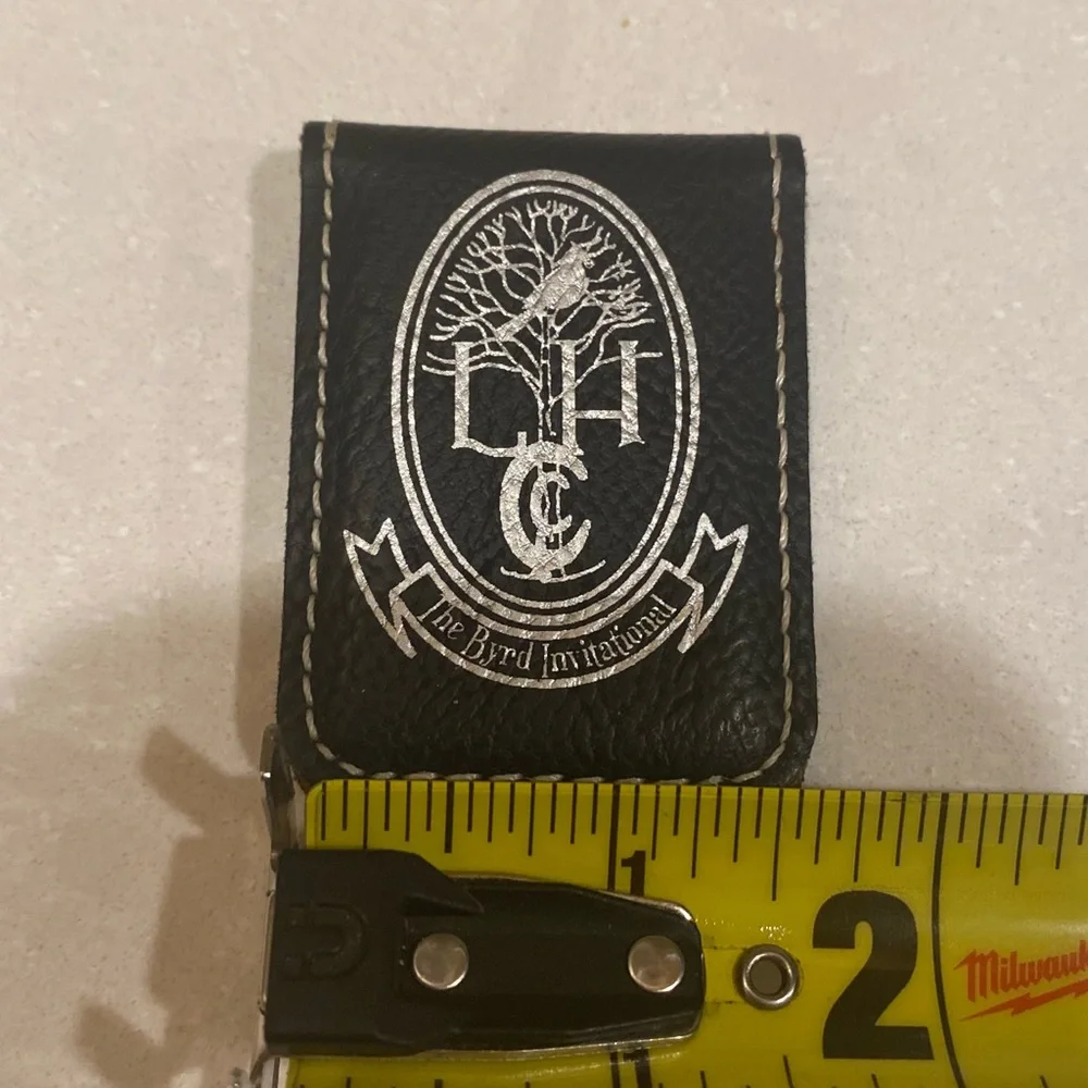 Leather Golf Money Clip Lake Hickory Country Club The Byrd Invitational Black
